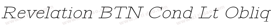 Revelation BTN Cond Lt Oblique字体转换